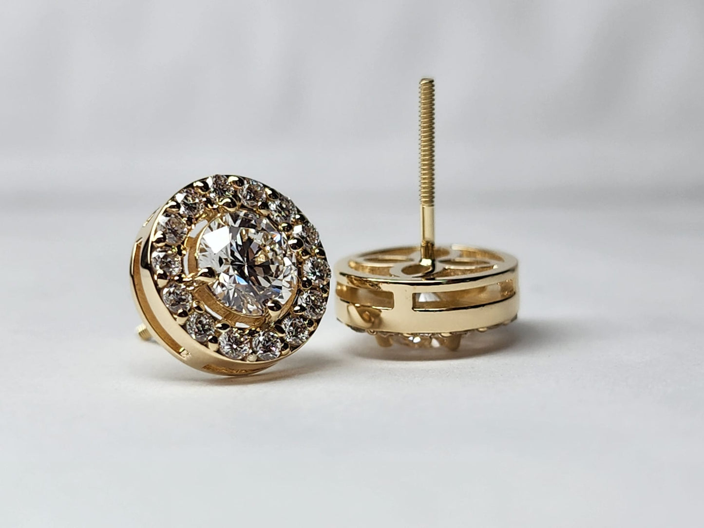 Studs Earrings -2.8 ct Lab Grown Diamonds