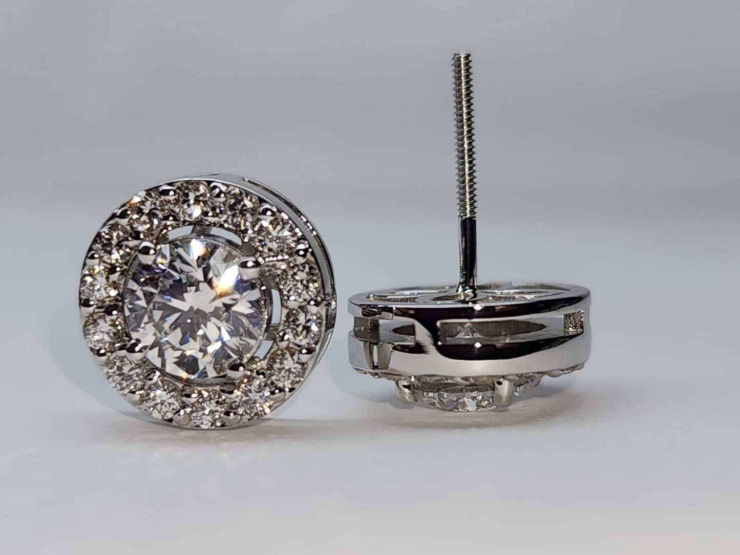 Studs Earrings -2.8 ct Lab Grown Diamonds