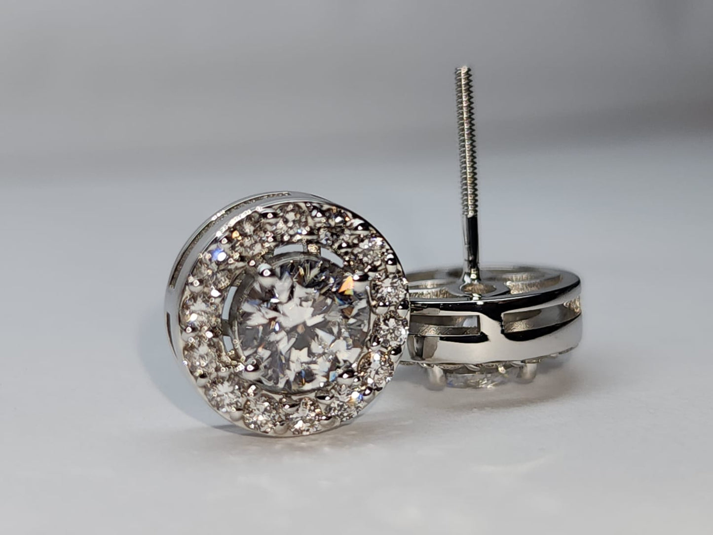 Studs Earrings -2.8 ct Lab Grown Diamonds