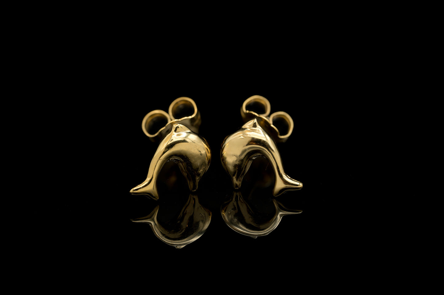 Gold Dolphin Earrings