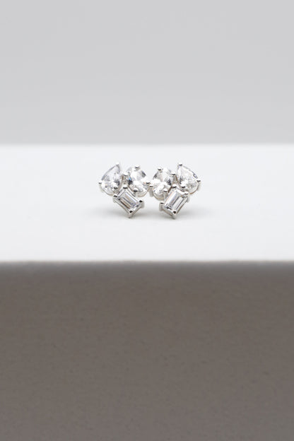 3 Shape Diamond Earrings