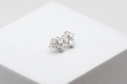 3 Shape Diamond Earrings