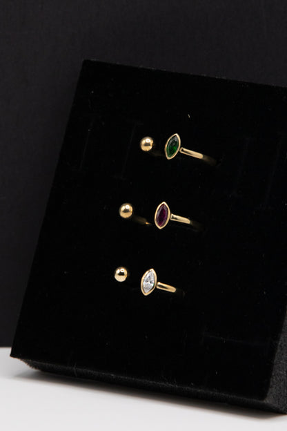 Adjustable birthstone Ring