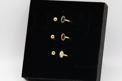 Adjustable birthstone Ring