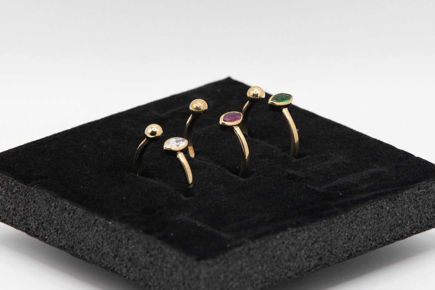 Adjustable birthstone Ring
