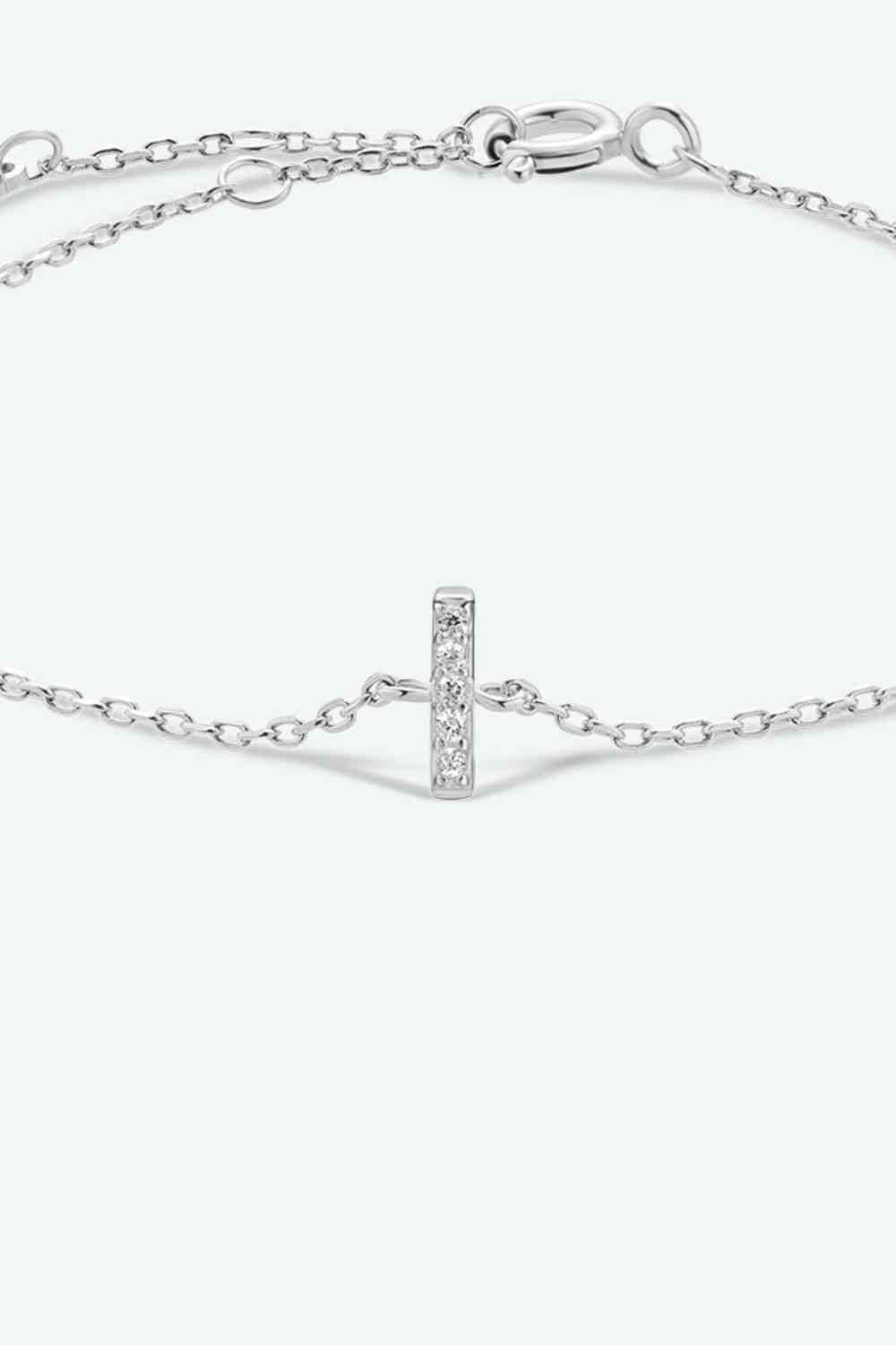 Initial G to K 925 Sterling Silver Bracelet