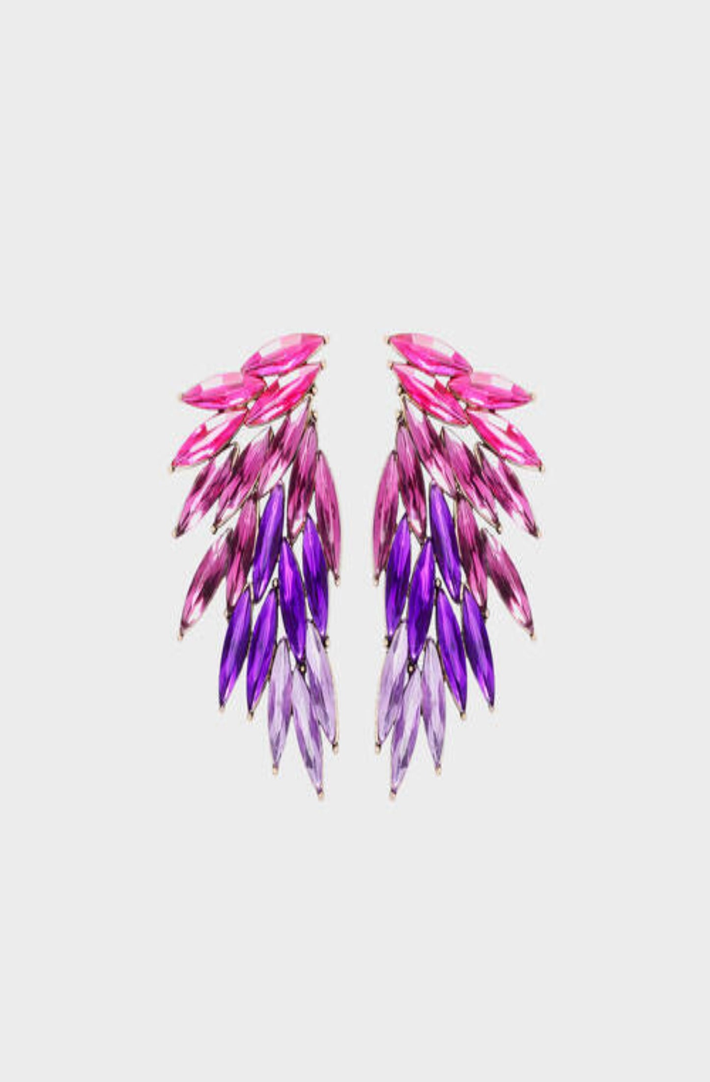 Alloy Acrylic Wing Earrings