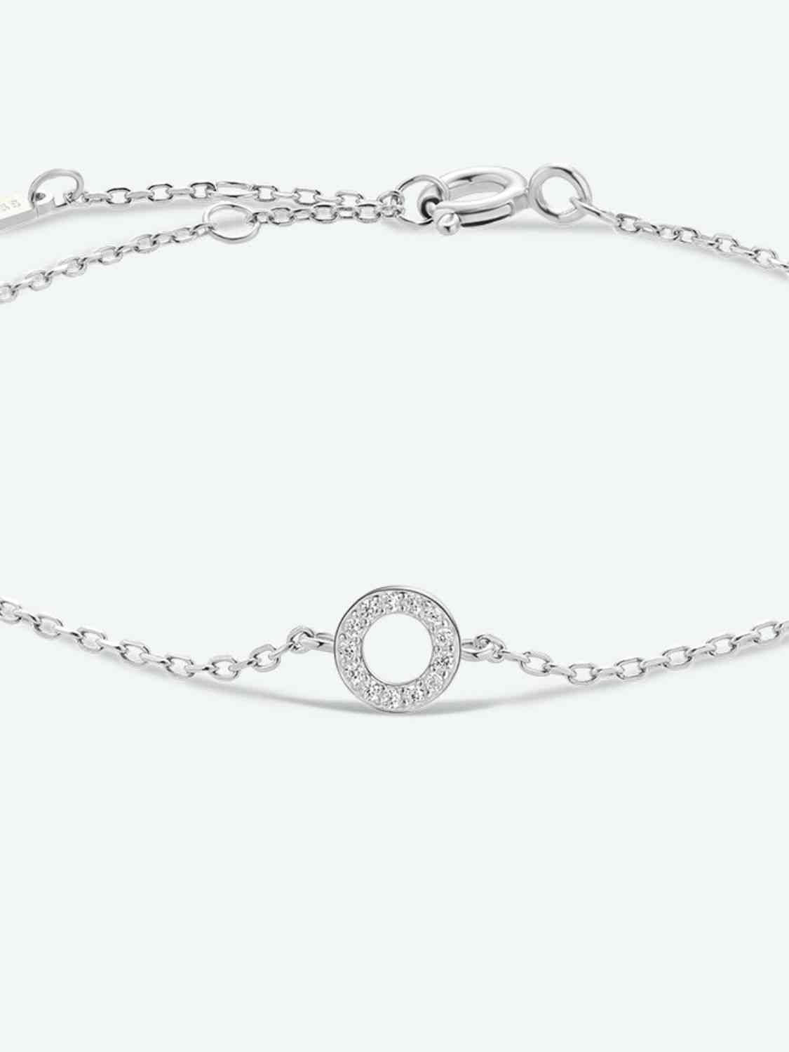 initial L To P Zircon 925 Sterling Silver Bracelet