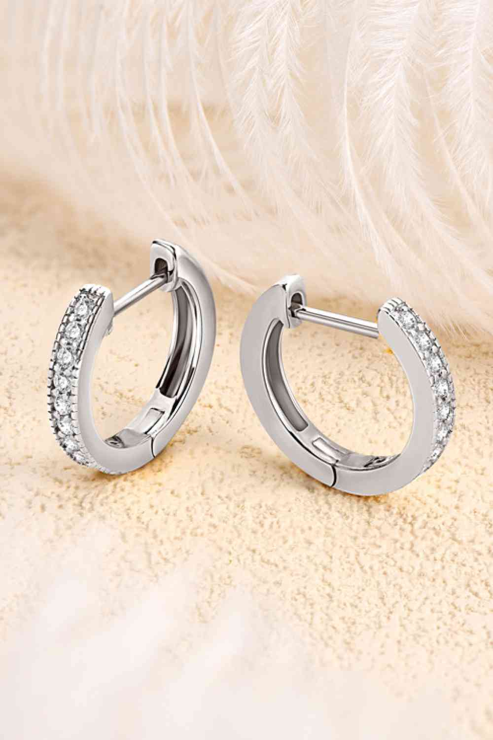 Moissanite Hoop Earrings