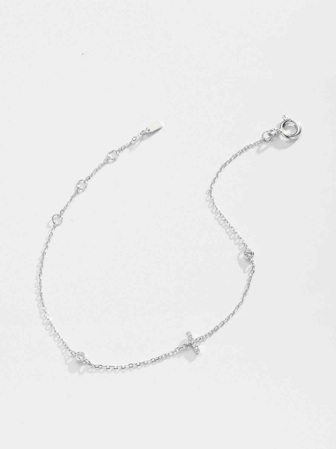 Initial G to K 925 Sterling Silver Bracelet