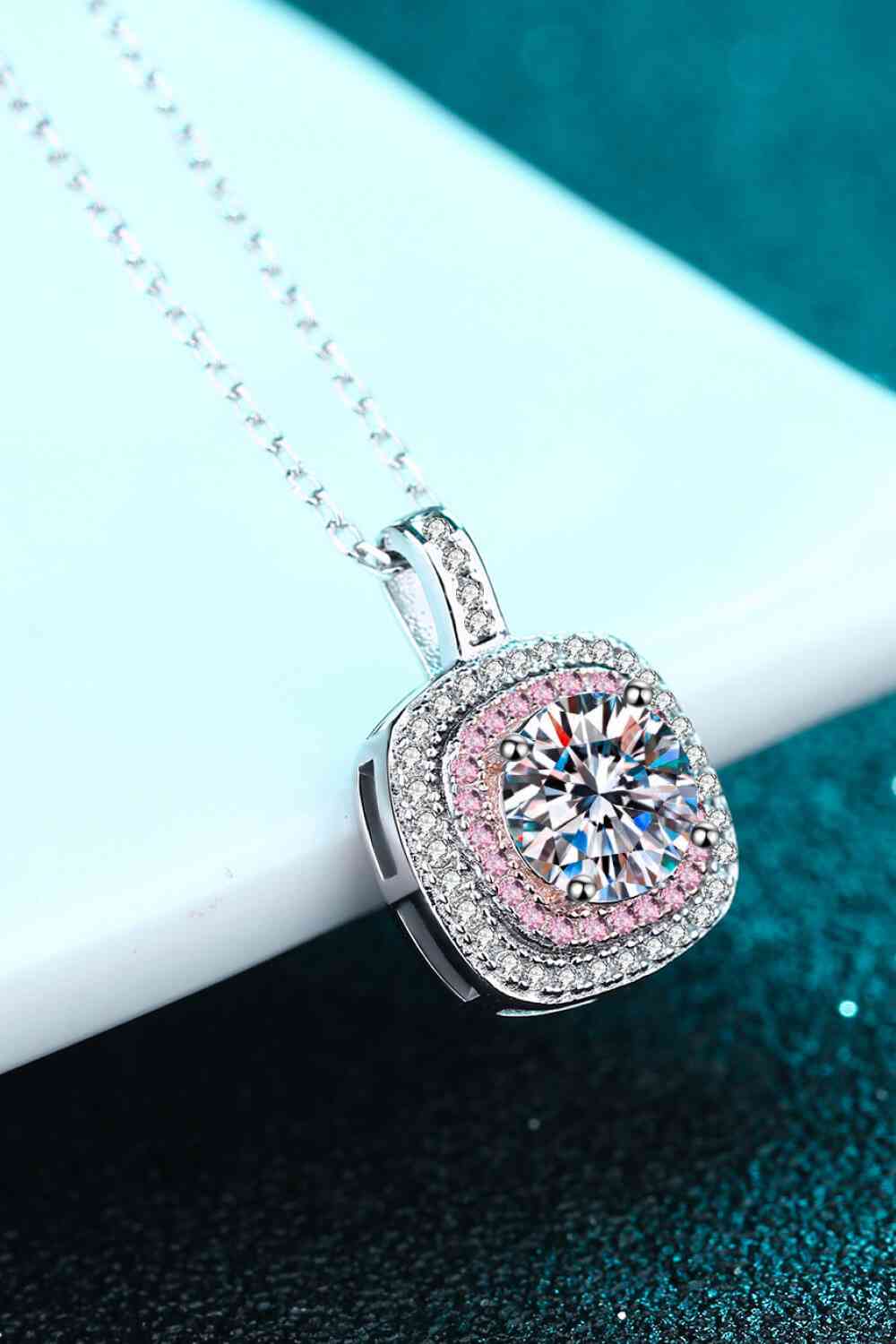 Moissanite Geometric Pendant Necklace