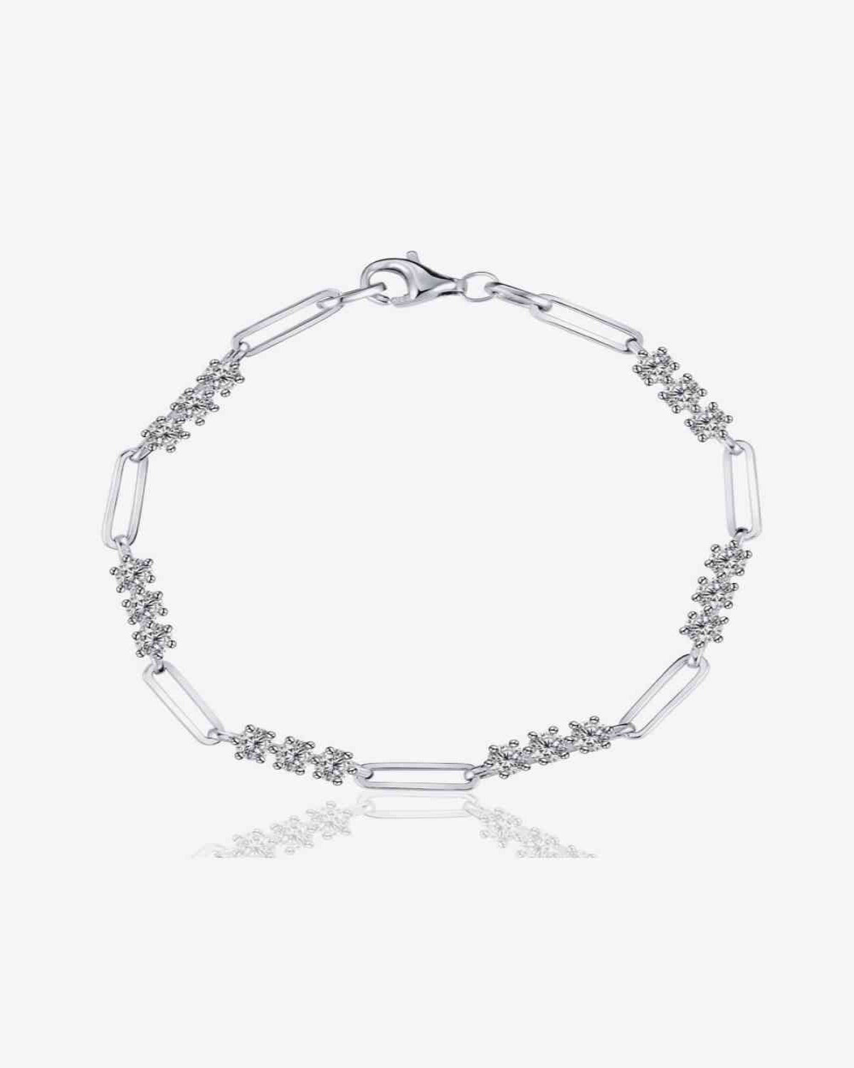 1.8 Carat Moissanite 925 Sterling Silver Bracelet