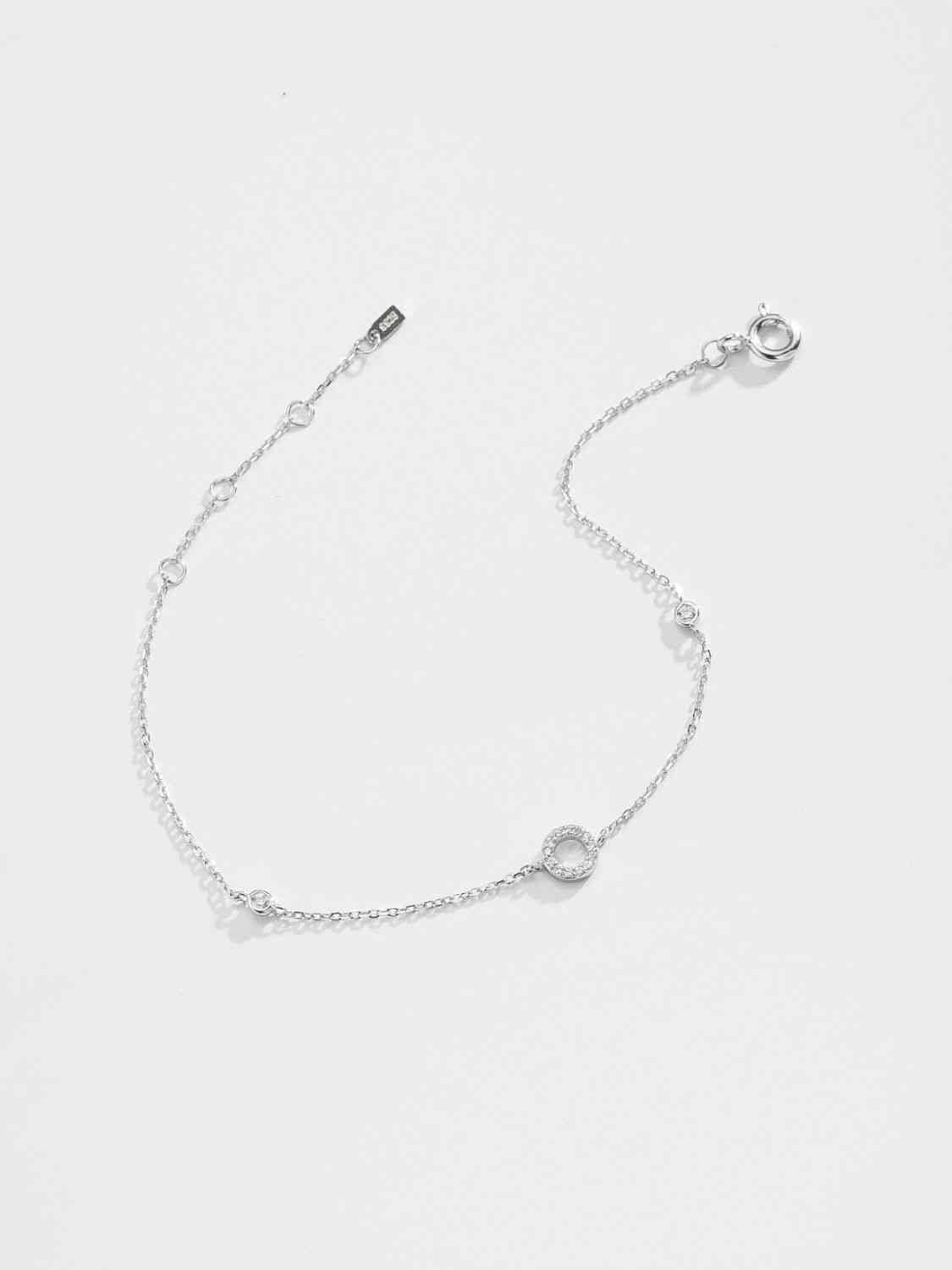 initial L To P Zircon 925 Sterling Silver Bracelet