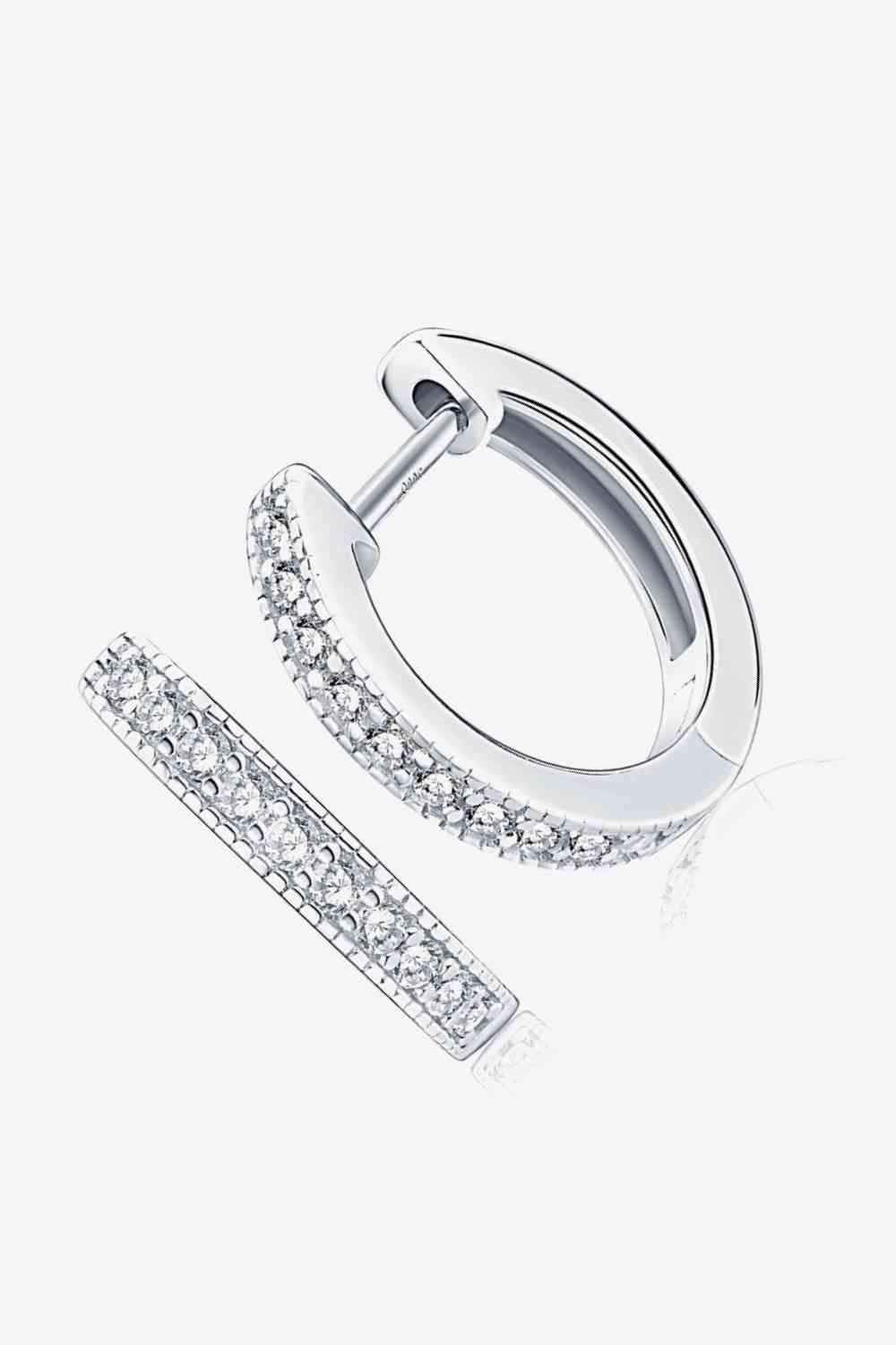 Moissanite Hoop Earrings